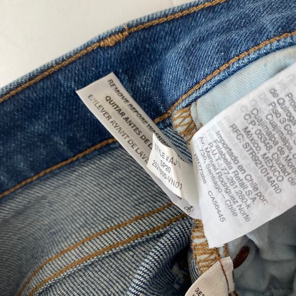 Madewell Women's Slim Demi Boot Raw Hem Jeans Size 24 High Rise - Picture 12 of 13